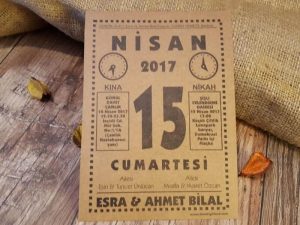 Takvim davetiye mdoeli