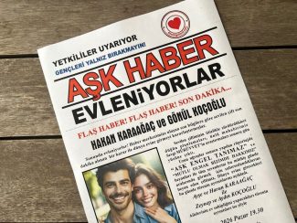Gazete şeklinde düğün davetiyesi
