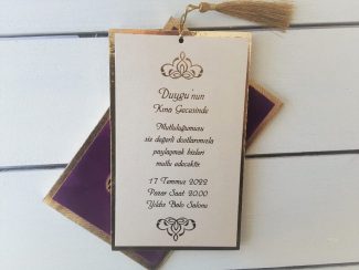 Mor Floklu Fatıma'nın Eli Lüks Kına Davetiyesi - Image 3