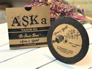 Kraft Plak Davetiye Modeli 9813