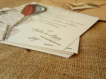 Mektup şeklinde düğün davetiyesi