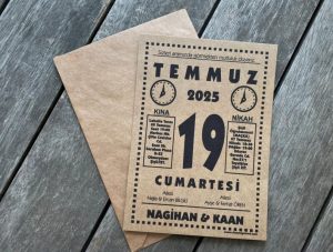 Takvim yaprağı davetiye modeli.