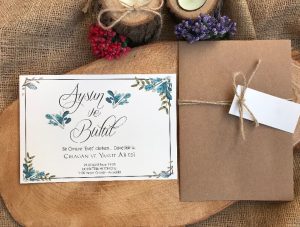 Kenar Yapraklı Davetiye