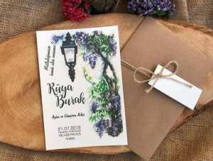 Otantik Lamba Baskılı Davet Kartı