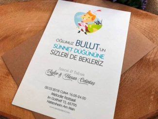 Şirin sünnet davetiyesi modeli.