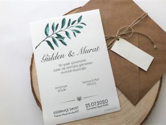Yaprak Dalı Davetiye Modeli - Image 3