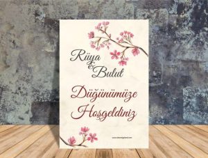 Çiçekli Düğün Panosu