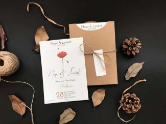 Gelincik Çiçeği Davetiye