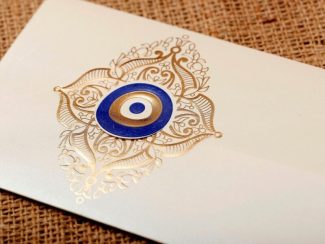 Nazar Boncuklu Sade Sünnet Davetiyesi