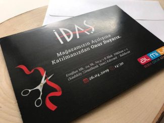 Renkli Baskılı Açılış Davetiyesi