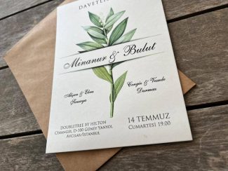 Dikine Yapraklı Davetiye Modeli - Image 4