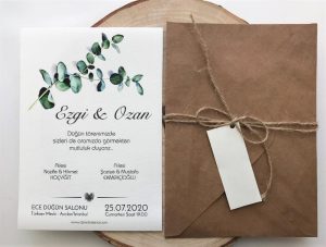 Oval Yapraklı Davetiye