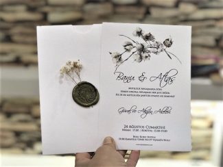 Mühürlü Davetiye, Beyaz Zarflı ve Pamuk Temalı