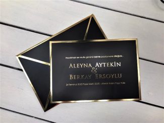 Altın Kenarlı Siyah Davetiye 2168428