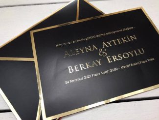 Altın Kenarlı Siyah Davetiye - Image 2