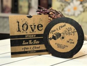 Gramophone Record Wedding Invitation