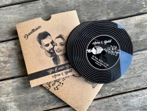 Resimli Lüks Plak Davetiye Modeli