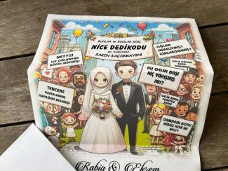 Dedikodu Karikatürlü Düğün Davetiyesi Modeli 214602 - Image 5