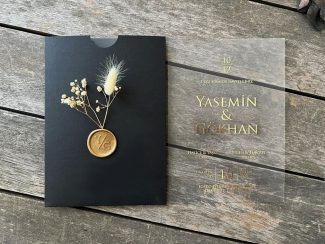 Siyah Zarflı Şeffaf Mühürlü Davetiye 9852MCP - Image 3