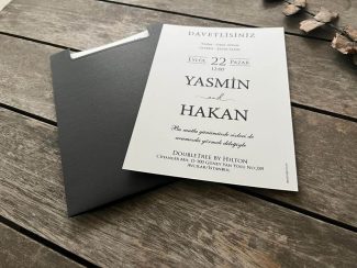 Üst Kenar Kesimli Siyah Zarflı Davetiye, 98901 - Image 3