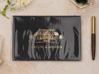 Erdem 5102 | Kapaklı Siyah Lüks Davetiye - Image 6