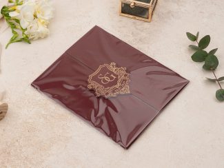 Erdem 5113 | Bordo Kumaş Sıvamalı Davetiye - Image 2
