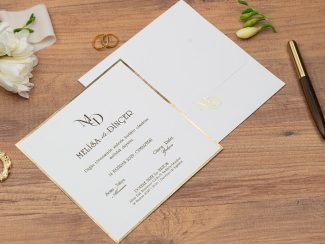 Erdem 5117 | Dokulu Beyaz Kare Davetiye - Image 2
