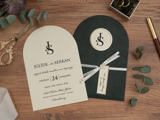 Erdem 5119 | Siyah Oval Kesimli Davetiye