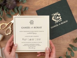 Erdem 5128 | Mat Koyu Yeşil Kare Davetiye