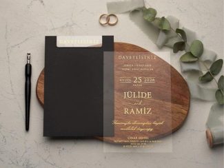 Siyah zarflı şeffaf kart 259245.